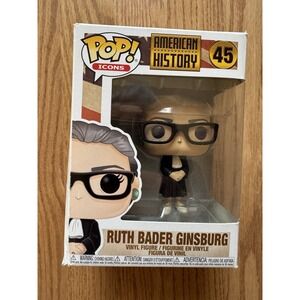 Funko POP Icons Ruth Bader Ginsburg American History #45‎ Justice Judge NEW